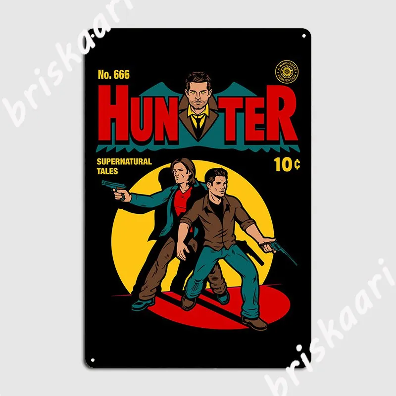 

Hunter комикс Плакат Металлический налет Настенный декор кино гараж печать клуба бара оловянный плакат