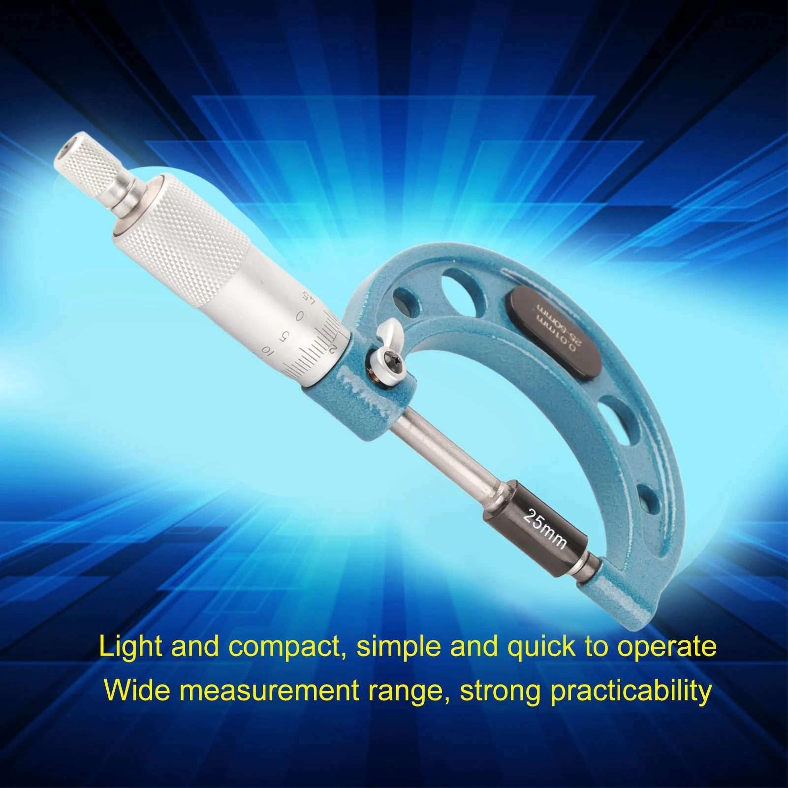 Внешний микрометр из нержавеющей стали 0-25 мм-50 мм-75 мм-100 мм