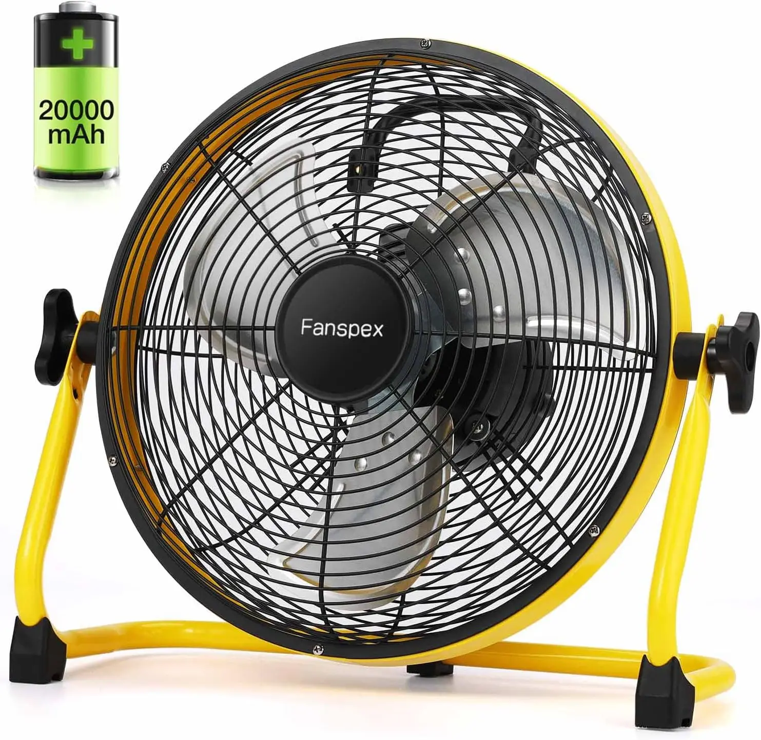 

Portable Battery Operated Fan, 20000 mAh Cordless Rechargeable Floor Camping Fan for Outdoor, DC 24V, 40dB Low Noise,6-32 Longer