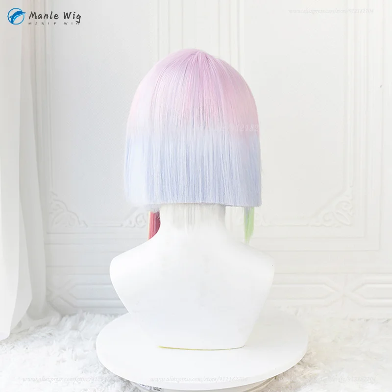 Парик для косплея аниме Люси короткие термостойкие синтетические волосы