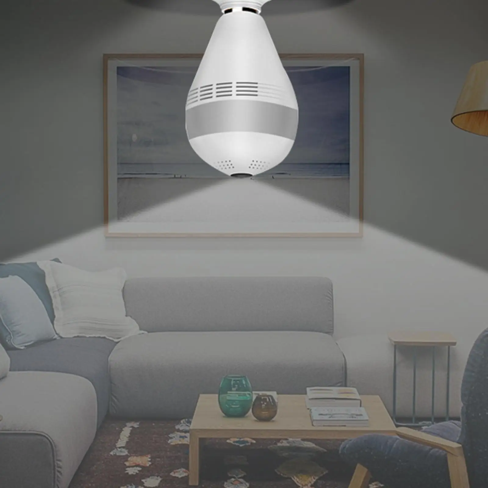 

Wireless WiFi Camera Auto Tracking Two Way Audio IP Camera Night View 3 LEDs Panorama Outdoor Baby Monitor Indoor Fisheye Lamp