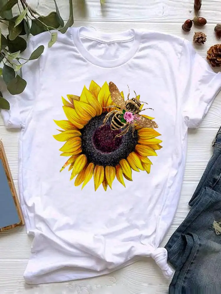 Женская Пляжная футболка с коротким рукавом и графическим принтом в стиле 90-х