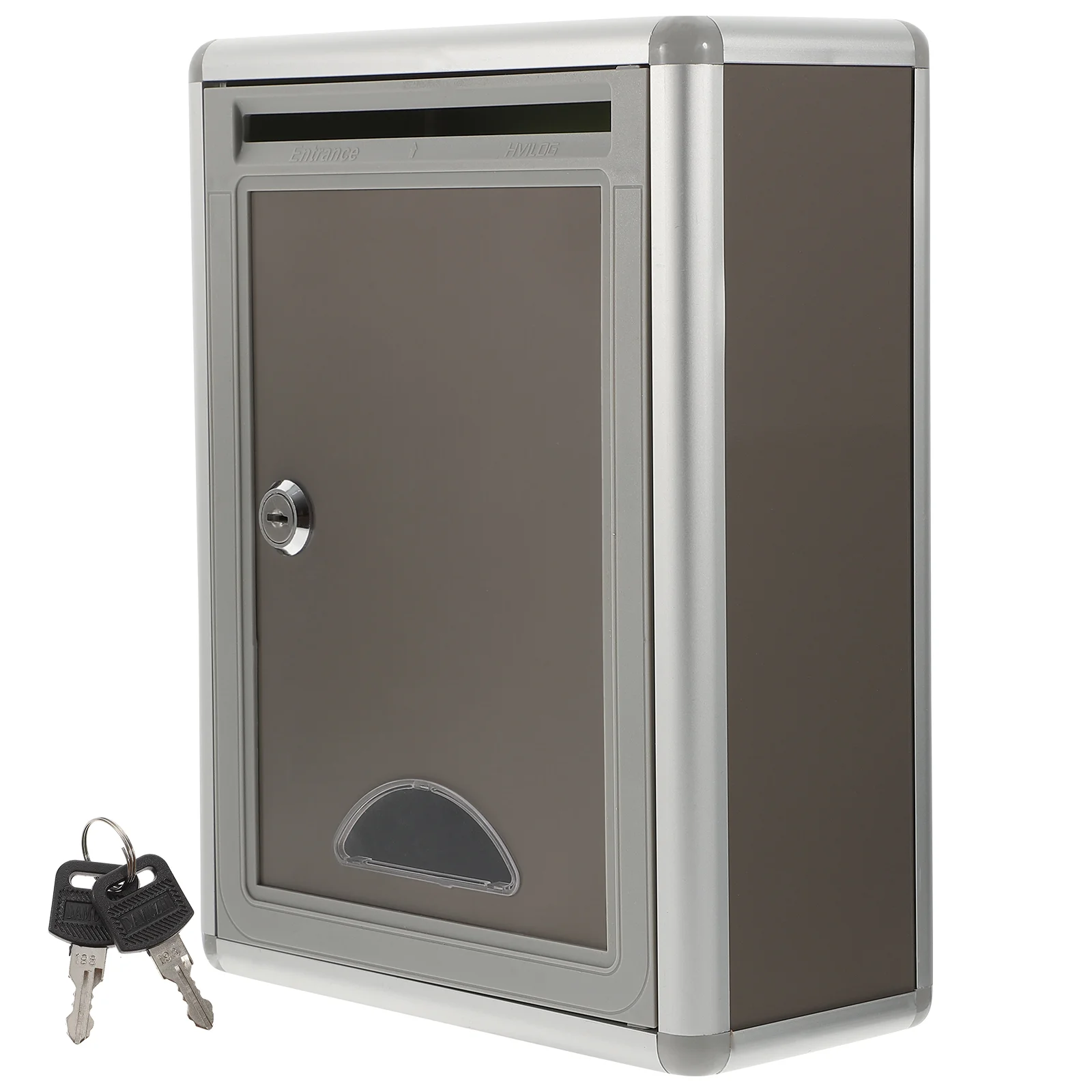 

Box Suggestion Wall Mailbox Drop Lock Mounted Donation Locking Mail Metal Boxes Mount Post Ballot Hanging Alloy Letter Office