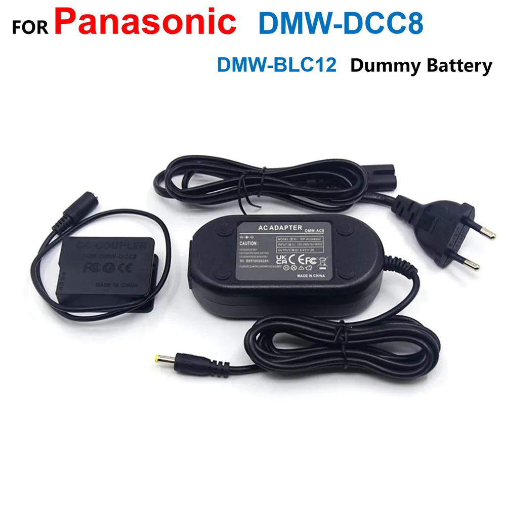 

DCC8 DC Coupler DMW-BLC12 BLC12E Dummy Battery+Power Adapter DMW-AC8 For Lumix DMC GX8 FZ1000 FZ2000 FZ2500 G7 G5 GH2 GH2K GH2S