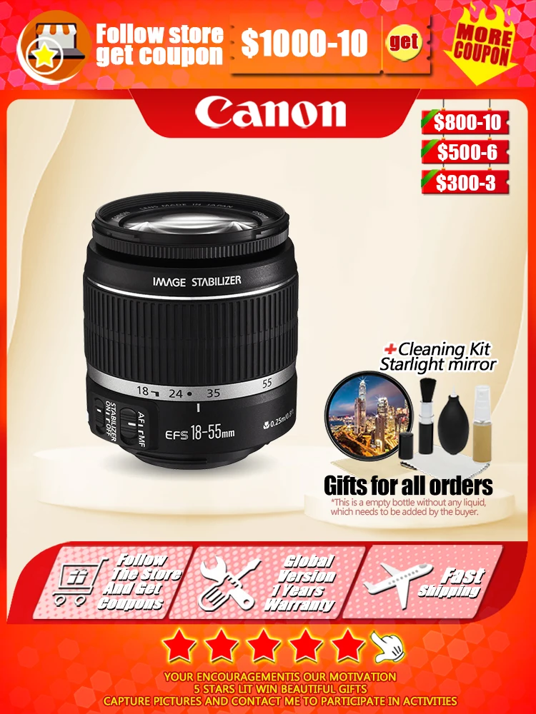 

Canon 18-55 Lens Canon EF-S 18-55mm f/3.5-5.6 IS II Lenses for 1100D 1200D 1300D 550D 600D 700D 750D 760D 70D 60D Rebel T3i T5i