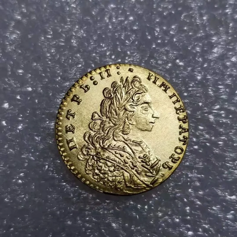 

Russia 1729 Gold-plated Brass Commemorative Collectible Coin Gift Lucky Challenge Coin