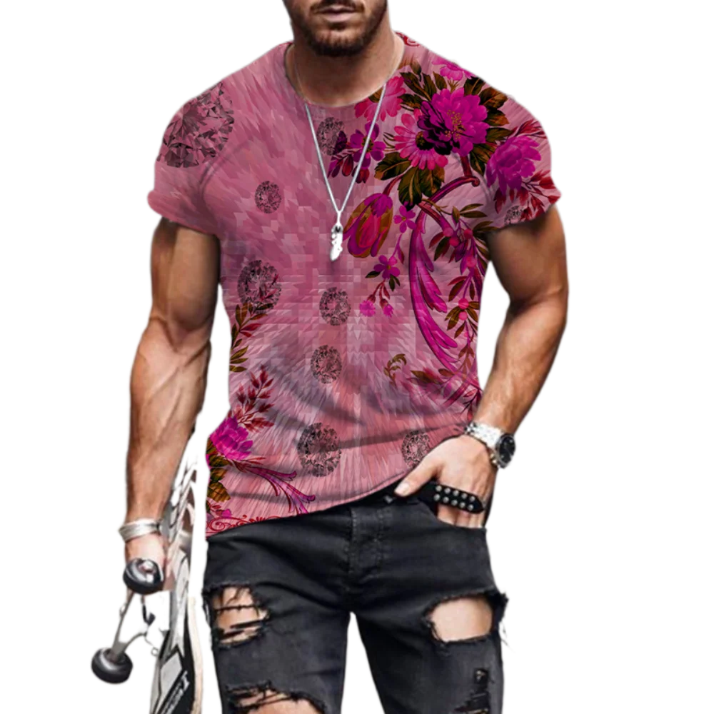 

Men's 3D summer printed T-shirt, high-end vintage style shirt, hip hop, oversize, round neck, casual, short sleeve, 2022