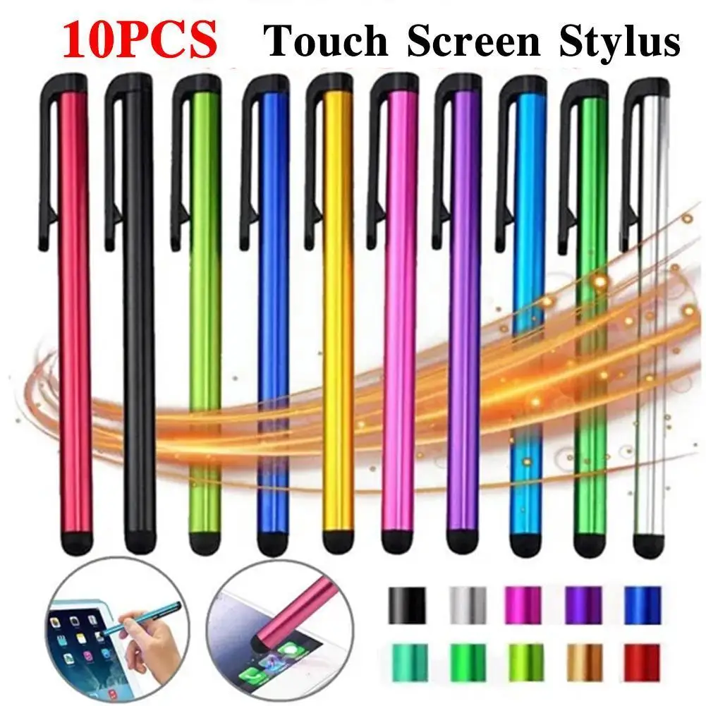 

10 шт./партия стилус для емкостного экрана для IPad Air Mini для Samsung IPhone Универсальный планшетный ПК смартфон карандаш I5A4
