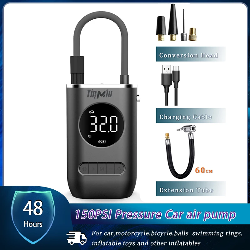 

Car Electric Air Pump Portable Mini Wireless Smart Digital Air Compressor Tire Pressure Detection For Car Bike Motorcycle Balls