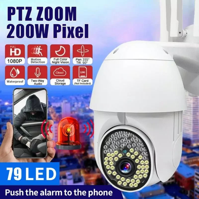 

HD 1080P PTZ Wifi IP Camera Outdoor Auto Tracking Cloud CCTV Home Security IP Camera Security Waterproof IR Night Wireless