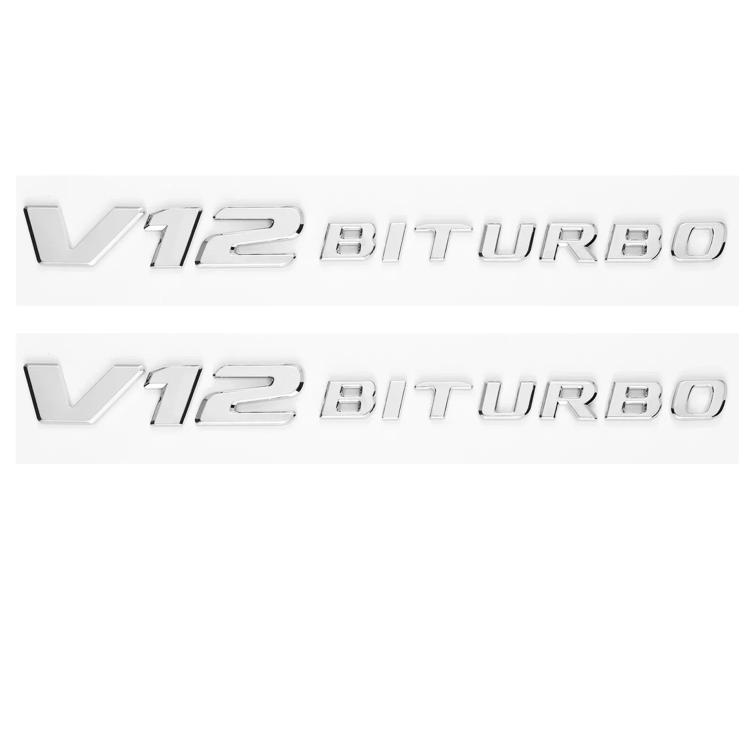 Эмблема с буквами для Mercedes Benz AMG V12BITURBO V8 BITURBO 4MATIC + наклейка логотипом на крыло хром