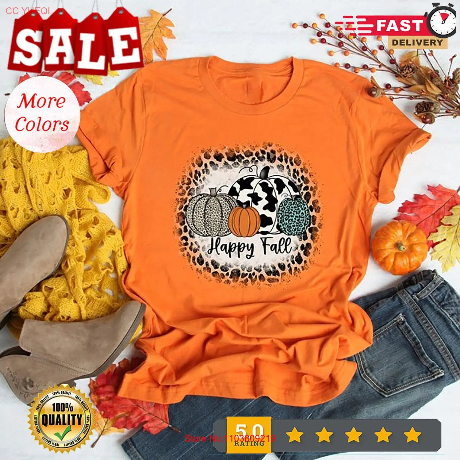 Счастливая Осень рубашка с рисунком тыквы Love Fall You Shirt Hello pump V...