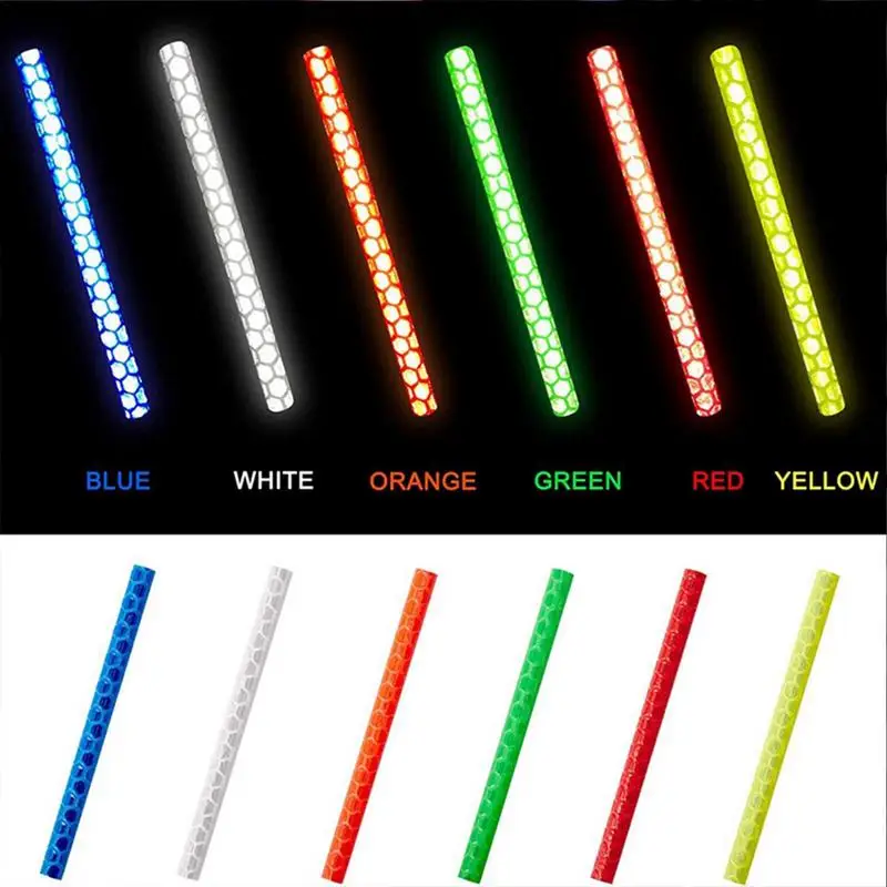 

12Pcs Colorful Bike Spoke Reflectors Bicycle Wheel Decoration Reflective Mount Clip Tube Bike Spoke Covers Warning Strips