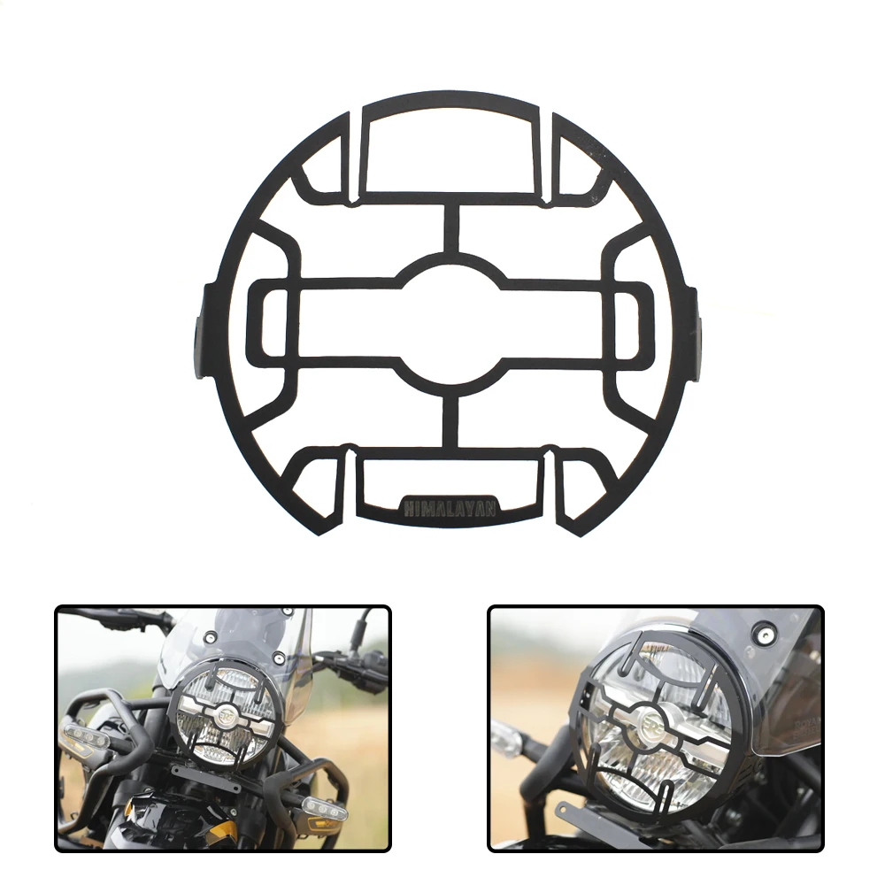 Фото Защита фары для Royal Enfield Himalayan 450 2024- Himalayan450, защитный кожух фары, защитная сетка для фары, решетка для фары №1