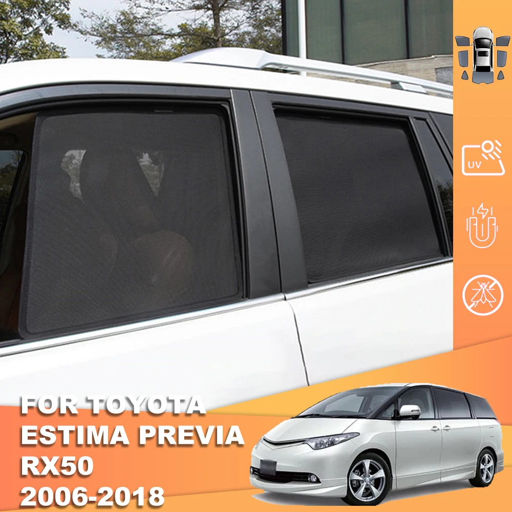 

For Toyota ESTIMA PREVIA Tarago 2006-2019 Magnetic Car Sunshade Shield Front Rear Windshield Curtain Side Window Sun Shade Visor