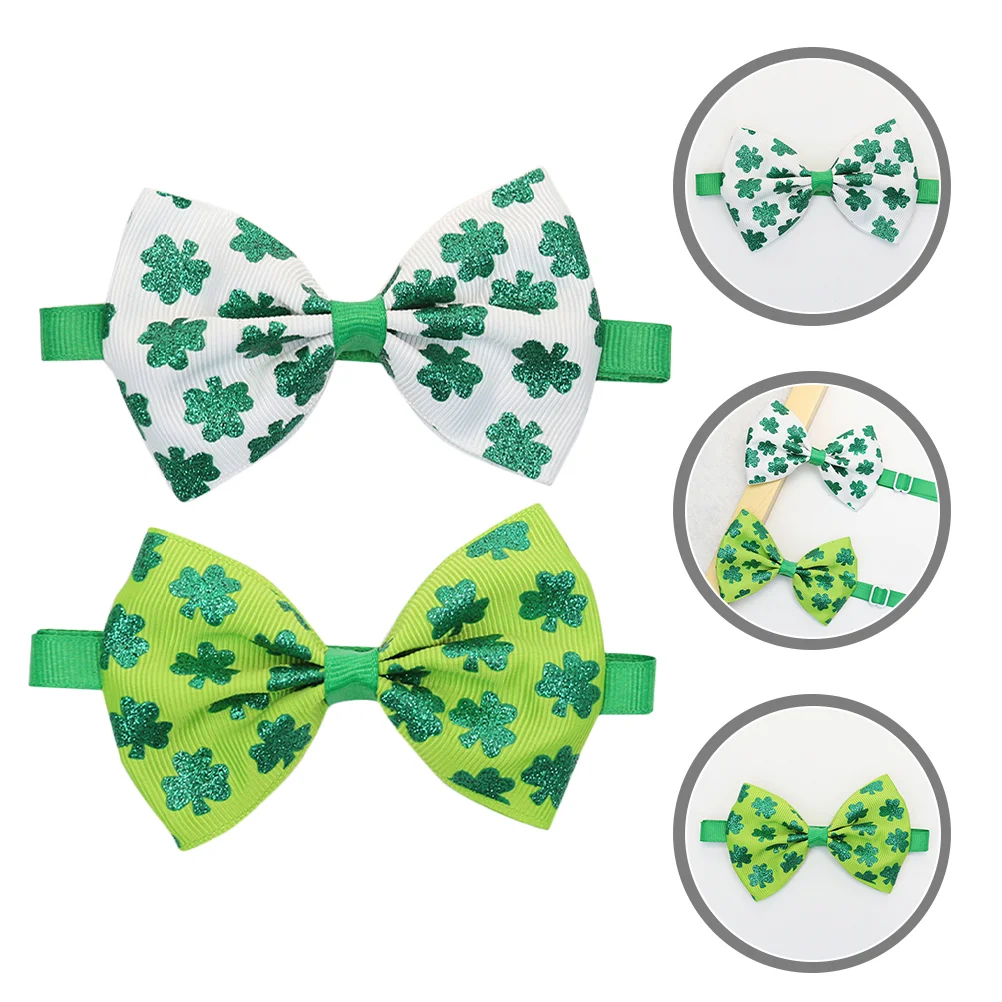 

2 Pcs Collars Large Breed Dogs Dog Collar Bow Lucky Dog Bowtie Puppy Whelping Supplies Ribbon Cat Necktie Pet Bow Ties