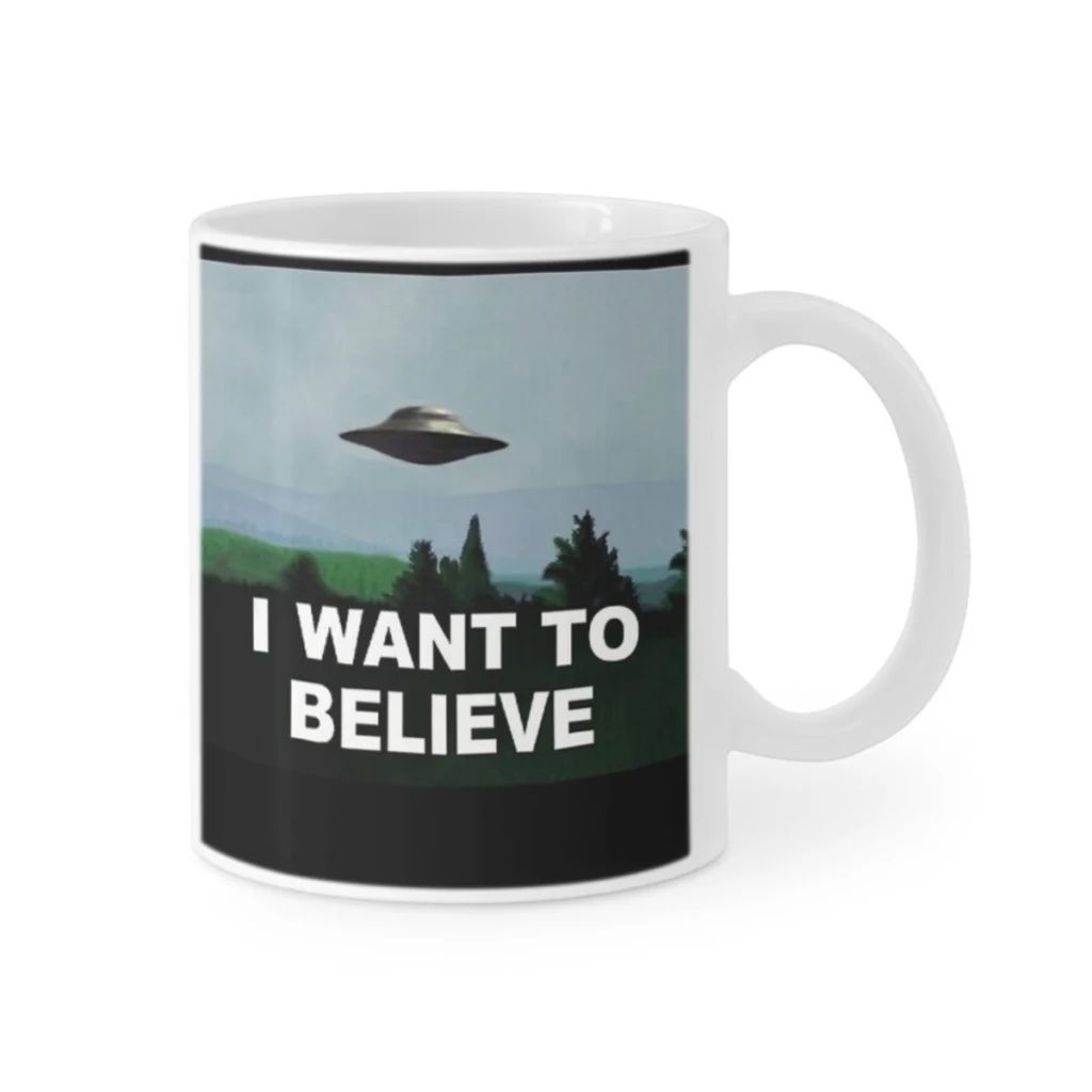 Я хочу верить кофейная молочная чашка Рождественская кружка для мокко-пары