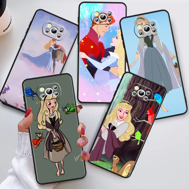 

Sleeping Beauty Phon Case For Xiaomi POCO C50 C40 C31 C3 M5S X4 M4 M3 F4 F3 GT F2 F1 X3 NFC X2 Pro Black Cover