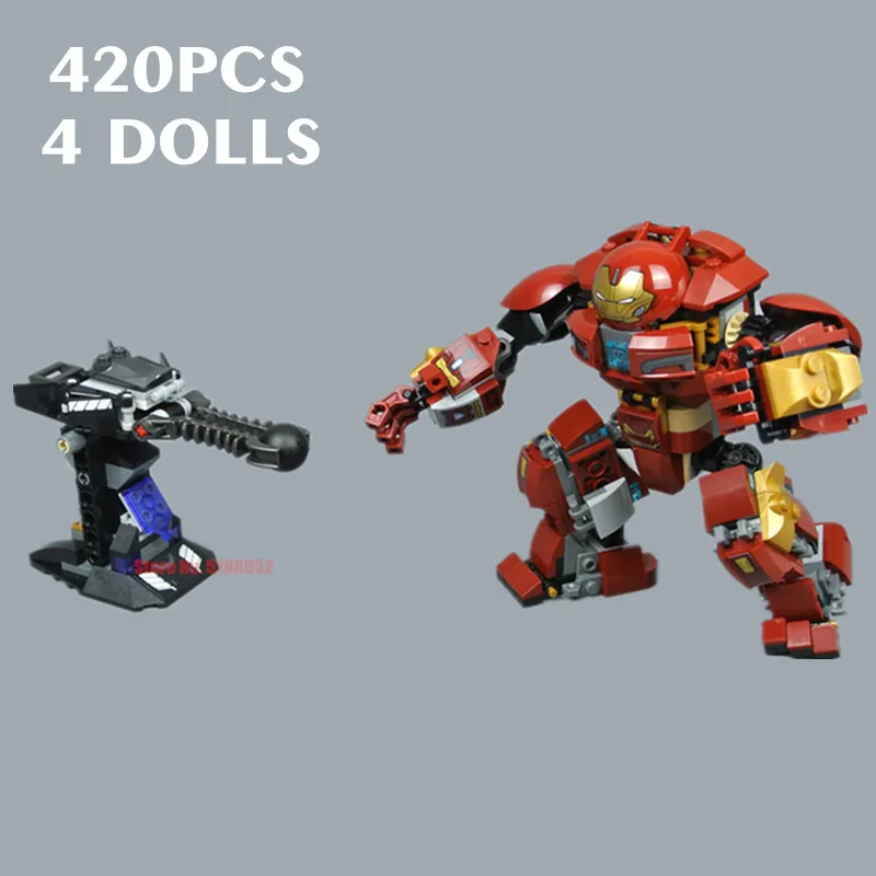 

Marvel Avengers Super Heroes Iron Man Hulkbuster Mk44 War Machine Robot Figures Technical Building Blocks Bricks Kids Toys