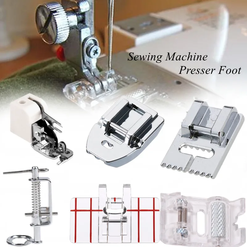 

Hot Sale Sewing Machine Foot Presser Sewing Hem Domestic Rolled Hem Feet Set for Brother Singer Sewing Accessories