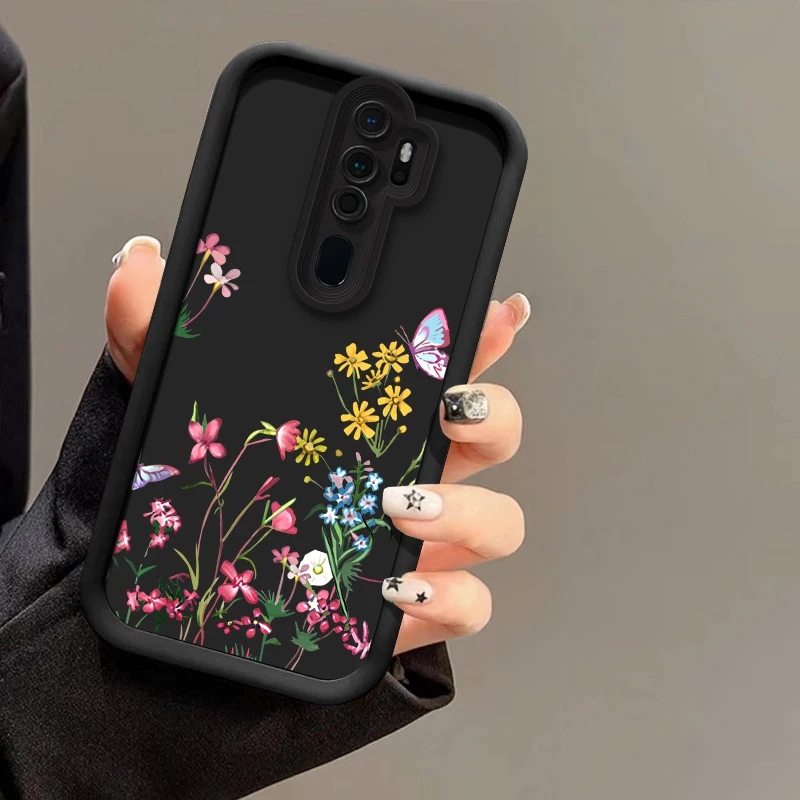 Чехол с цветами и бабочкой для OPPO A32 A31 A17 A16E A16K A16 A15 A11S A9X A7X A9 A5 A3 A3X A1 силиконовый