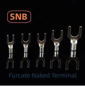 Furcate Naked Terminal 100 шт/упаковка SNB1.25/2 -- 3/4/5/6 обжимные клеммы для проводов соединитель кабеля A.W.G 22-16/16-14