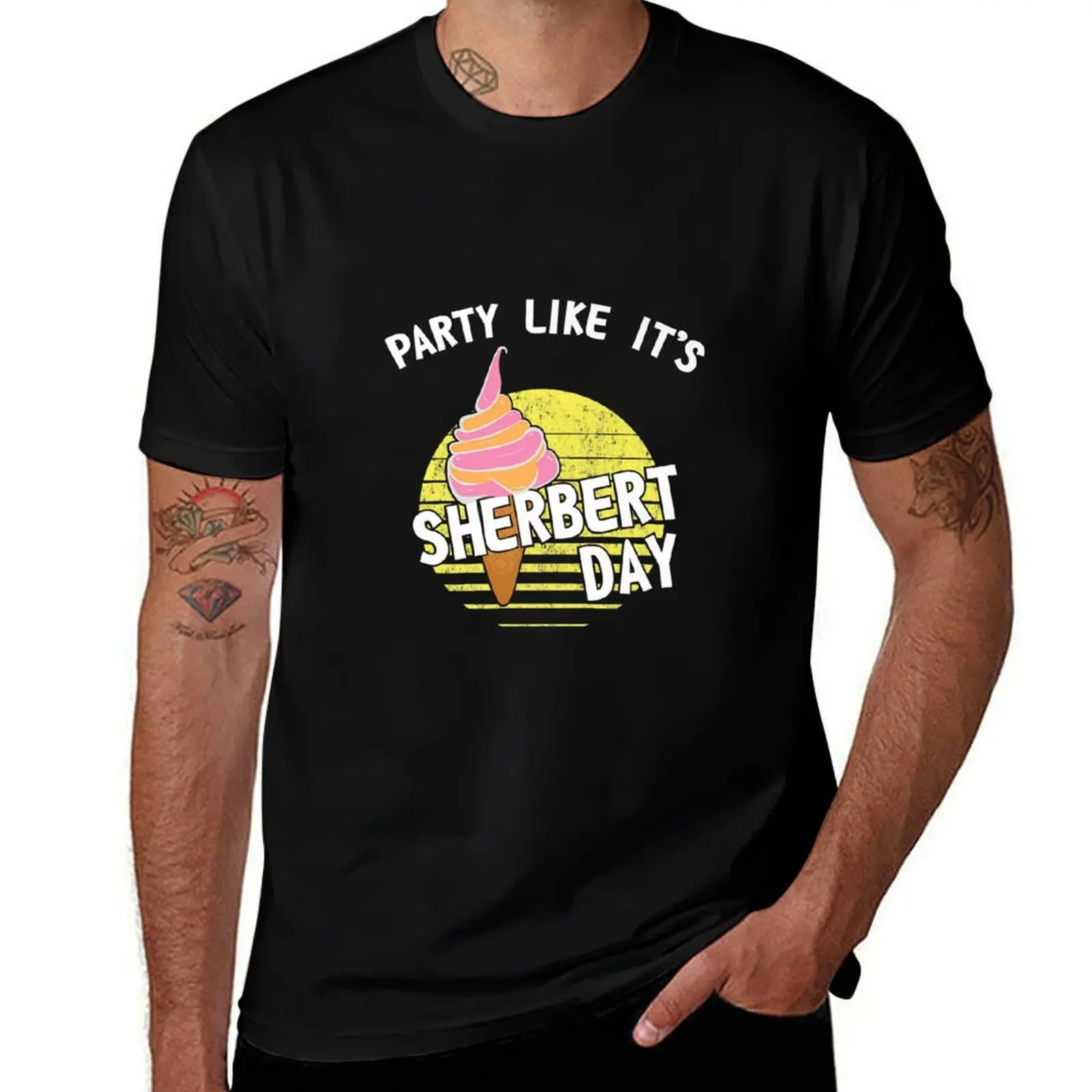 Футболка Party Like It's Day Sherbert на день рождения Sherbet белая милая одежда для мальчиков