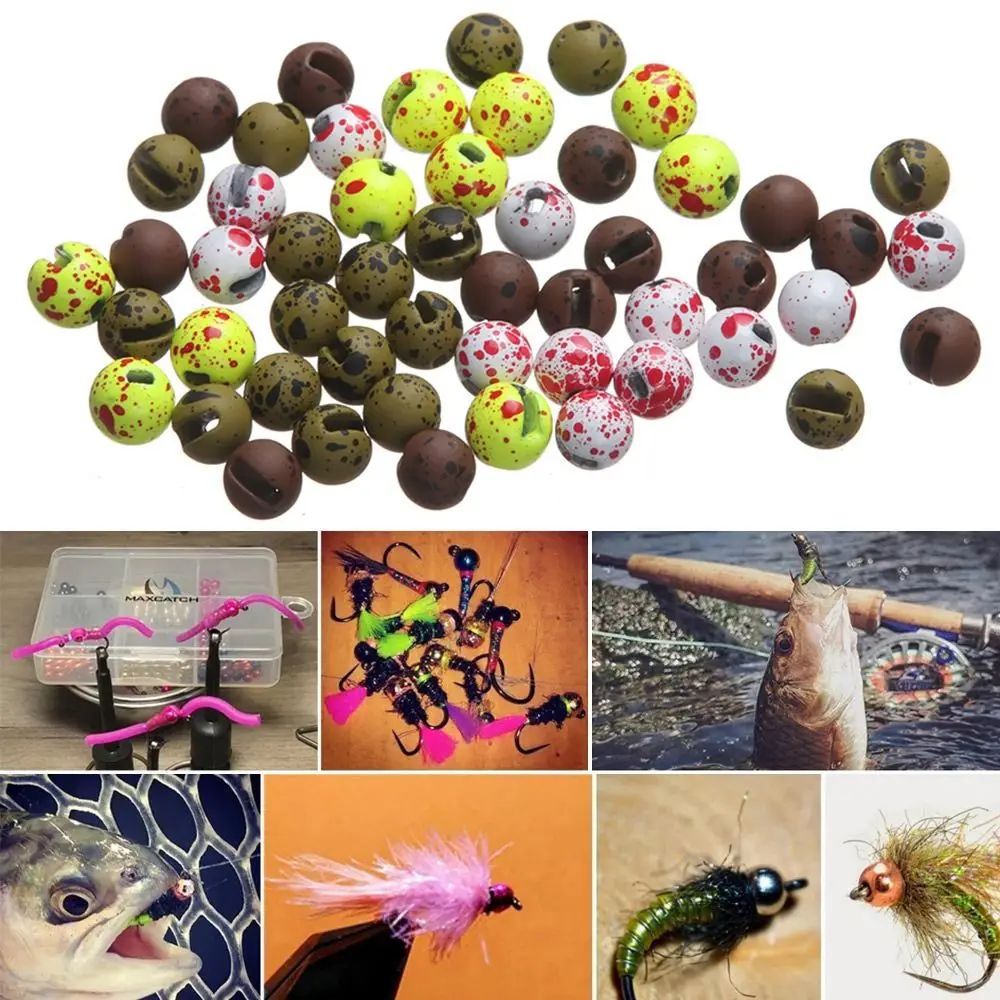 

20Pcs/lot New High Quality 2.5mm/3.0mm/3.5mm/4.0mm Fishing Tungsten Alloy Tungsten Beads Fly Tying Material Slotted Bead