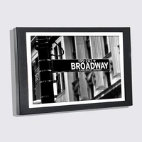 black photo frame with city sign canvas painting 5x7 8x12 inch wood picture frame nordic photo wall frames home decor hanging