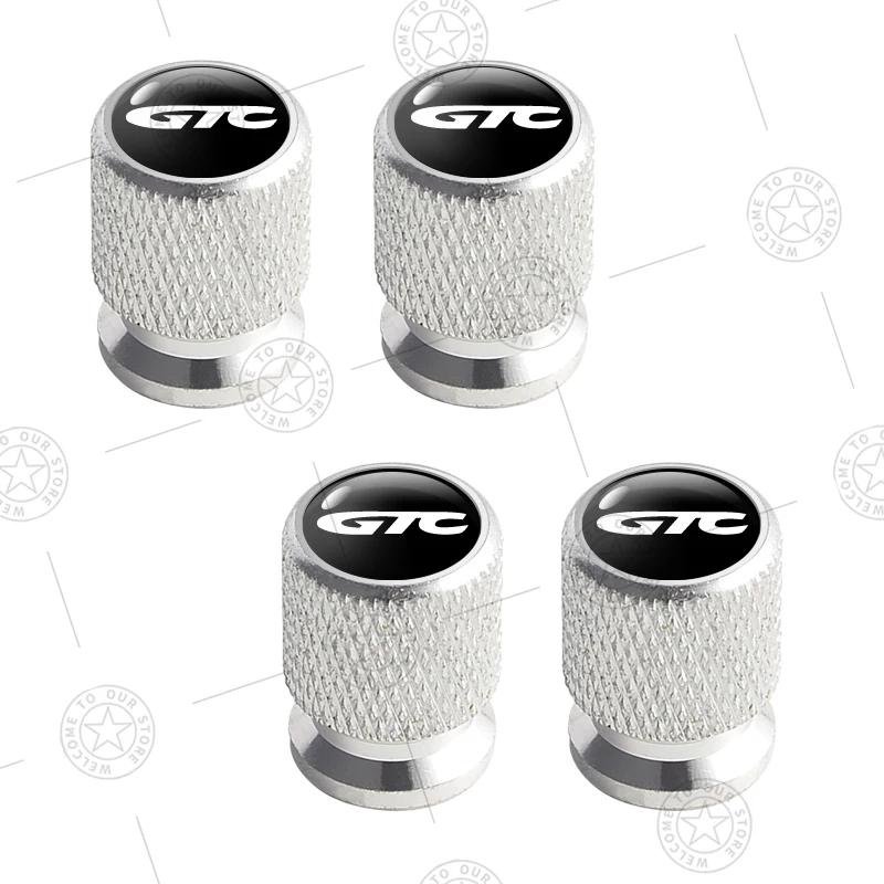 

4 шт., колпачки для клапанов колес автомобиля с логотипом GTC, алюминиевые аксессуары для Opel Vauxhall Insignia VXR Zafira OPC Line Astra Mokka