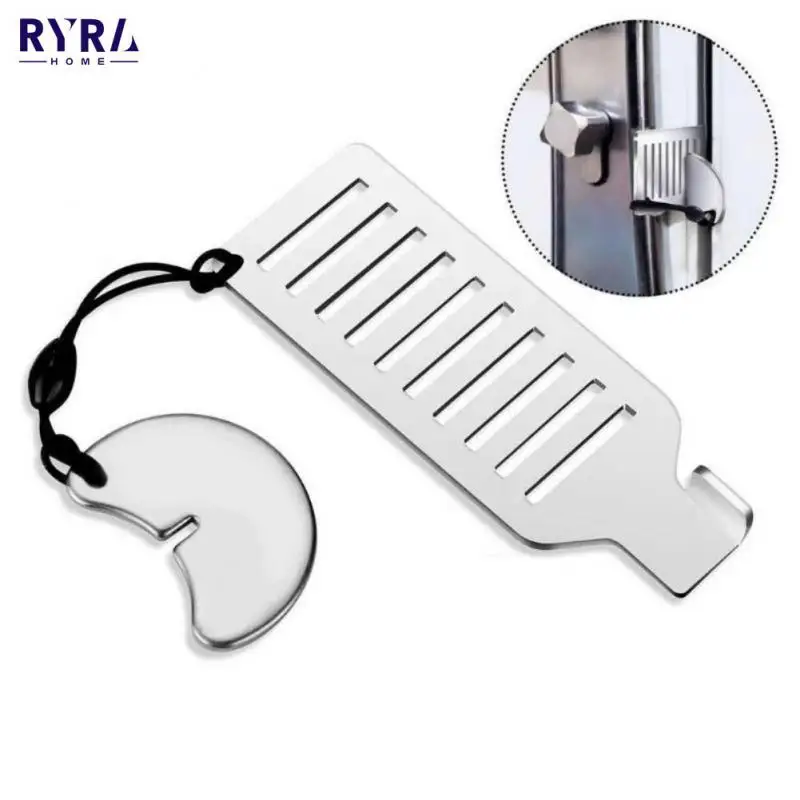 

Portable Door Blocker Stainless Steel Punch-free Anti-theft Door Stopper Security Locks For Travel Hotel Motel Dormitory Hot