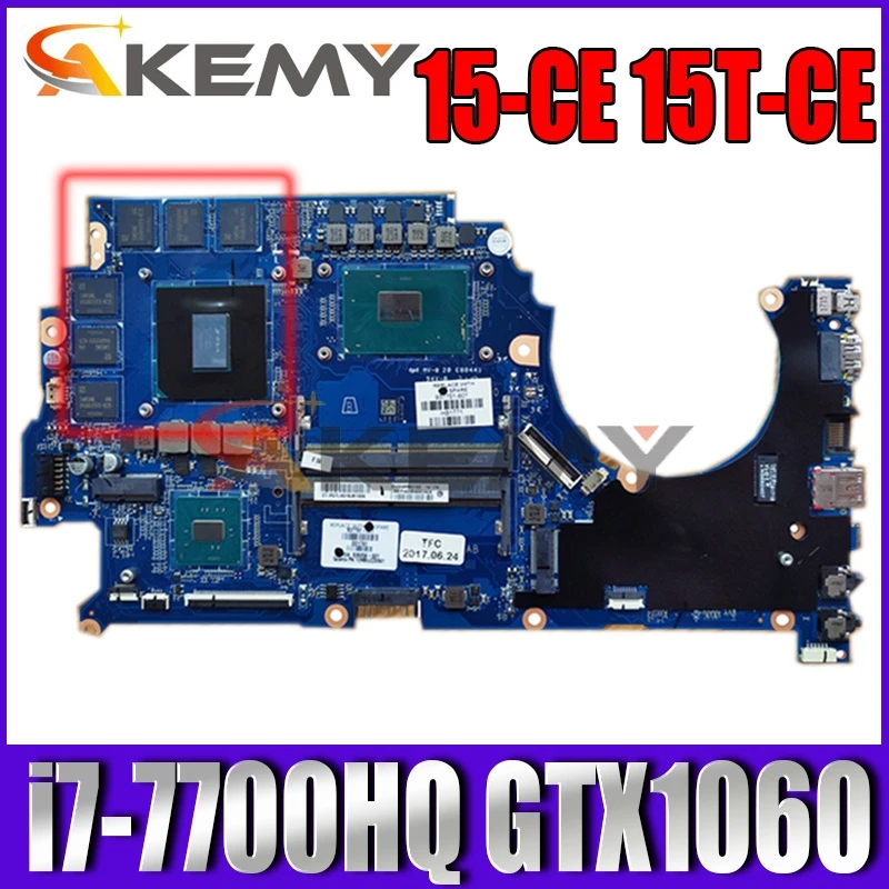 

Akemy 929486-601 DAG3ABMBCD0 motherboard For OMEN by HP Laptop 15-CE 15T-CE Notebook PC GTX1060 6GB i7-7700HQ fully Tested