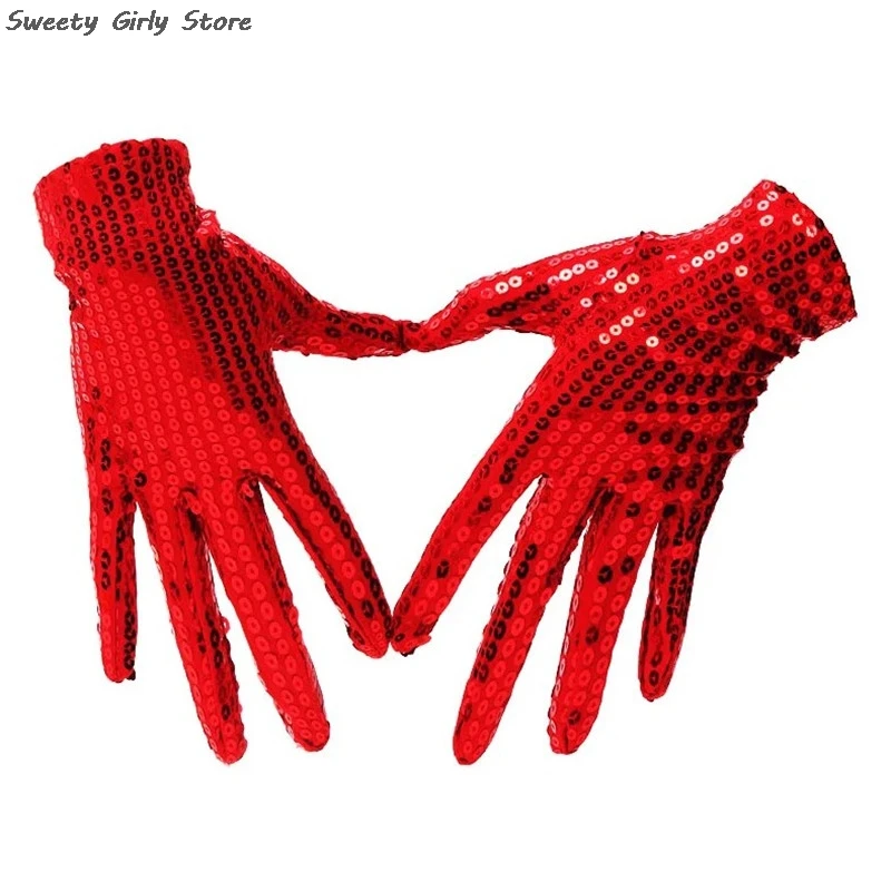 1 пара блестящие танцевальные перчатки с блестками