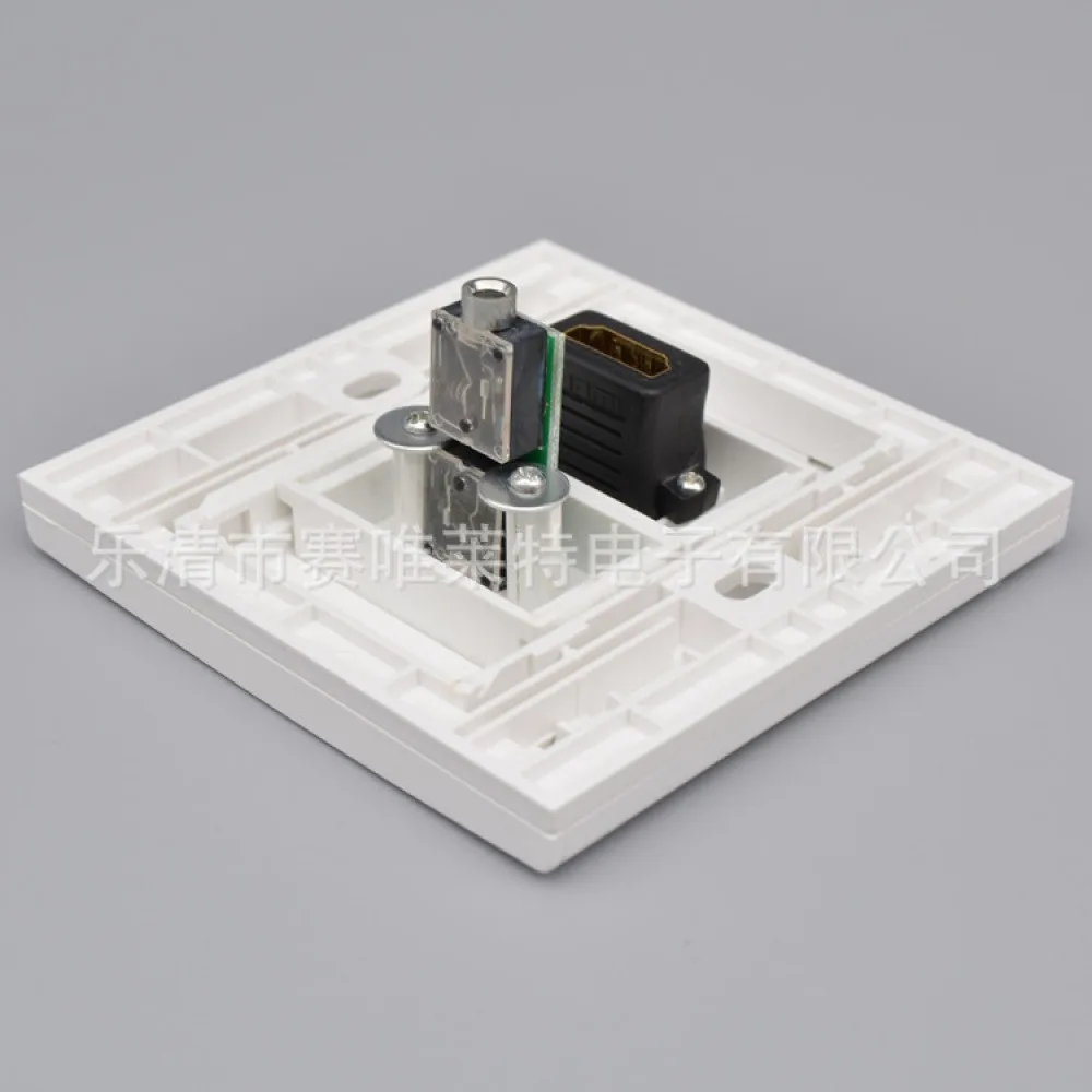 Фото Панель типа 86, двойной порт, интерфейс SC HDM/розетка для наушников, панель аудиоинтерфейса для наушников 3,5 мм, модуль цифровой розетки HD №4