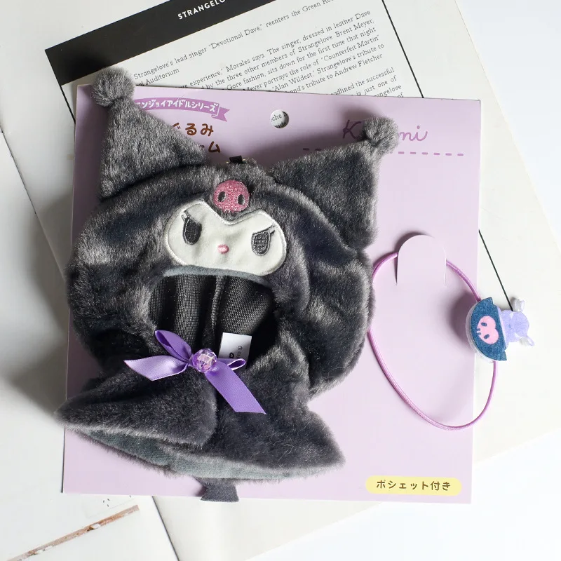 Sanrio Hangyodon Kuromi Моя Мелодия Hello Kitty милая плюшевая накидка кукла брелок кавайная