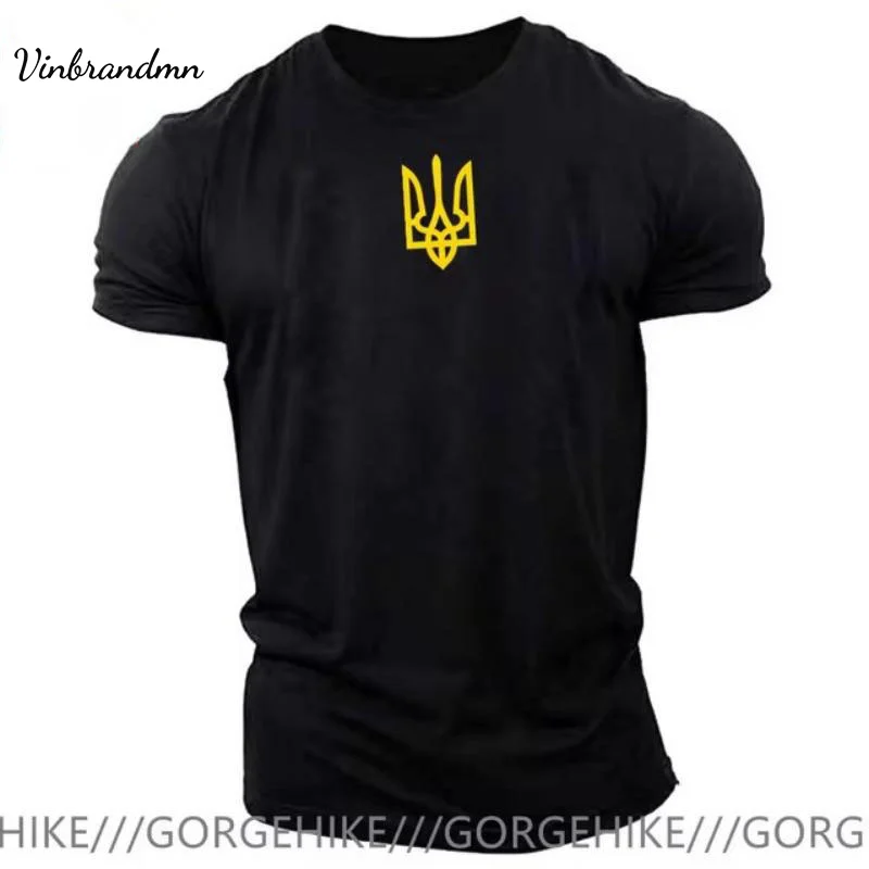 Ukraine T-shirt Men T-shirts Male Ukrainian T Shirt Trident Army Cotton Short Sleeve Tee Zelensky Clothes Tops