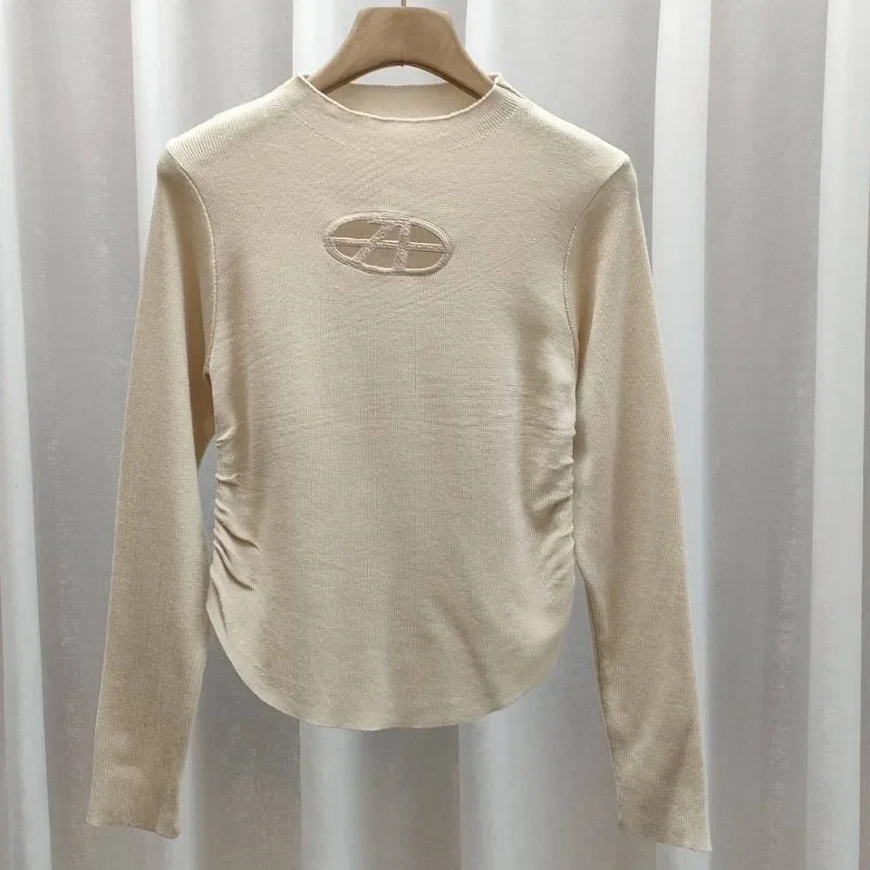 Винтажный сексуальный американский стиль с длинным рукавом базовый слой топ