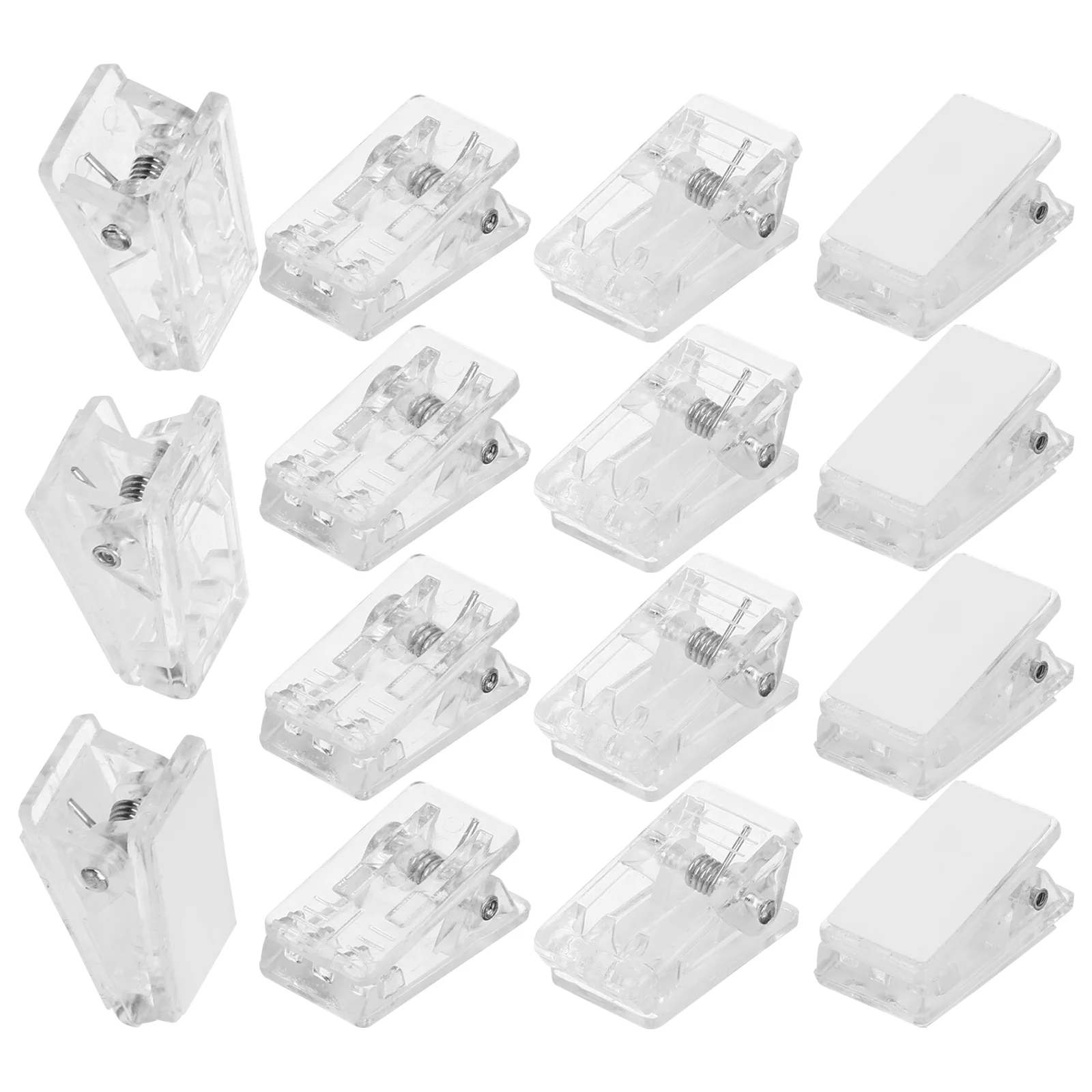 

30 Pcs Self-adhesive Clip Spring Clips Name Badge Clear Cards Badges Holders Made