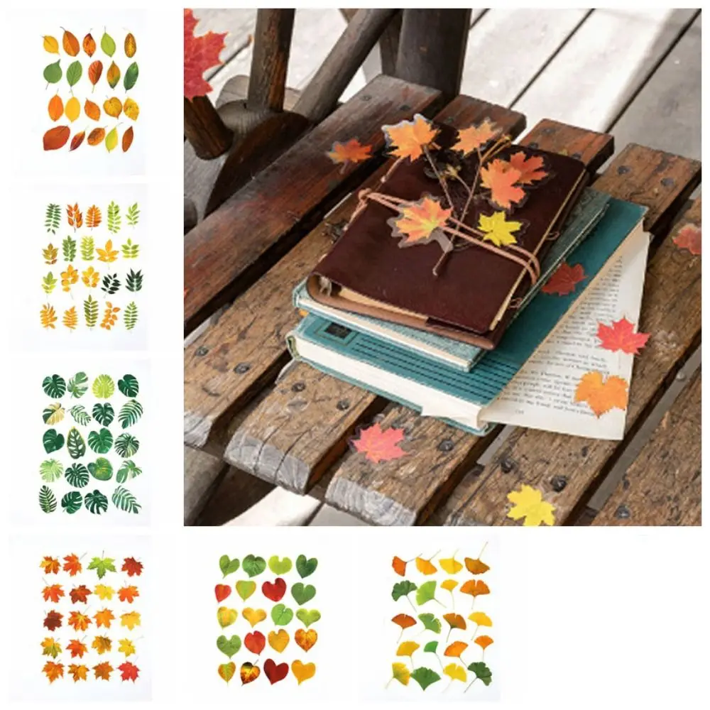 40 шт. опавшие листья кленовые наклейки в виде листьев растения природа для