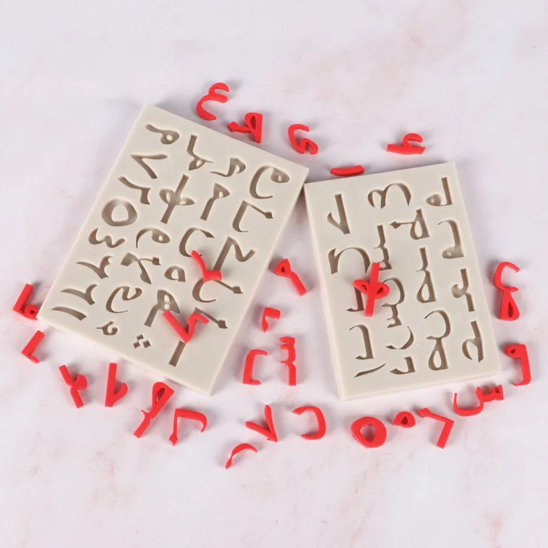 

Arabic Letter Alphabet Number Silicone Fondant Mold DIY Party Cake Decorating Tools Cupcake Candy Chocolate Gumpaste Mould