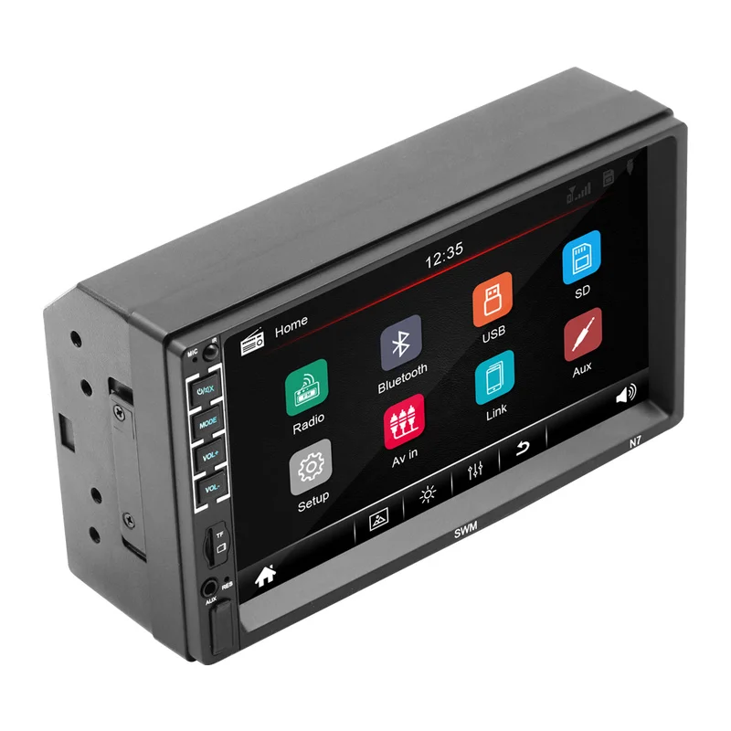 

2 Din Car Multimedia Player Stereo Radio Video Audio 7inch HD Touch ScreenMP5 Player FM Receiver Bluetooth Adapter Handsfree