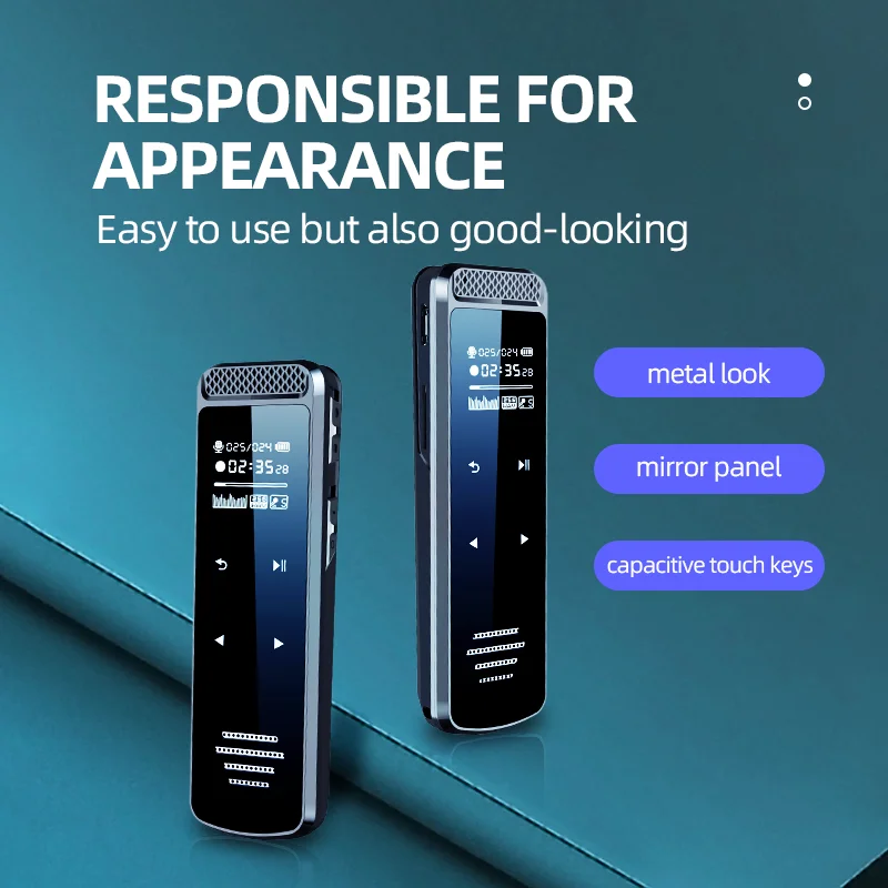 

Pen Digital Voice Recorder with Screen Speaker 8GB/32GB/64GB/128GB Activated Dictaphone Audio Recording Noise Reduce MP3 Player