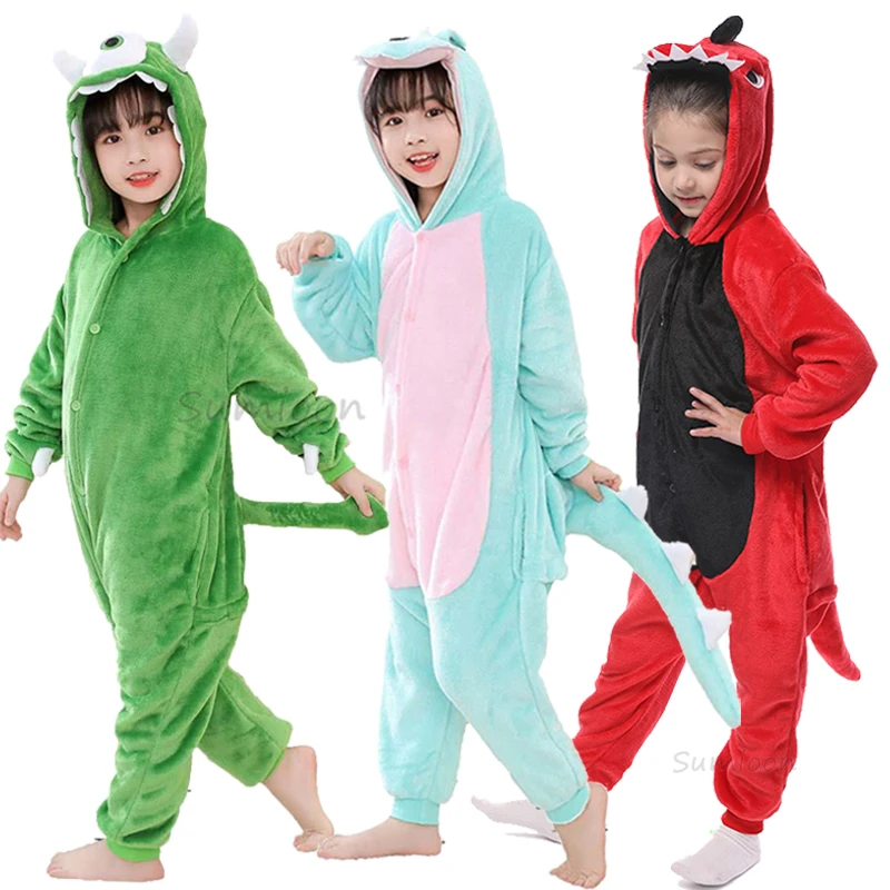 

Kigurumi Children's Pajama for Boys Girls Unicorn Pyjamas Flannel Kids Dinosaur Pijamas Suit Animal Sleepwear Winter Cat Onesies