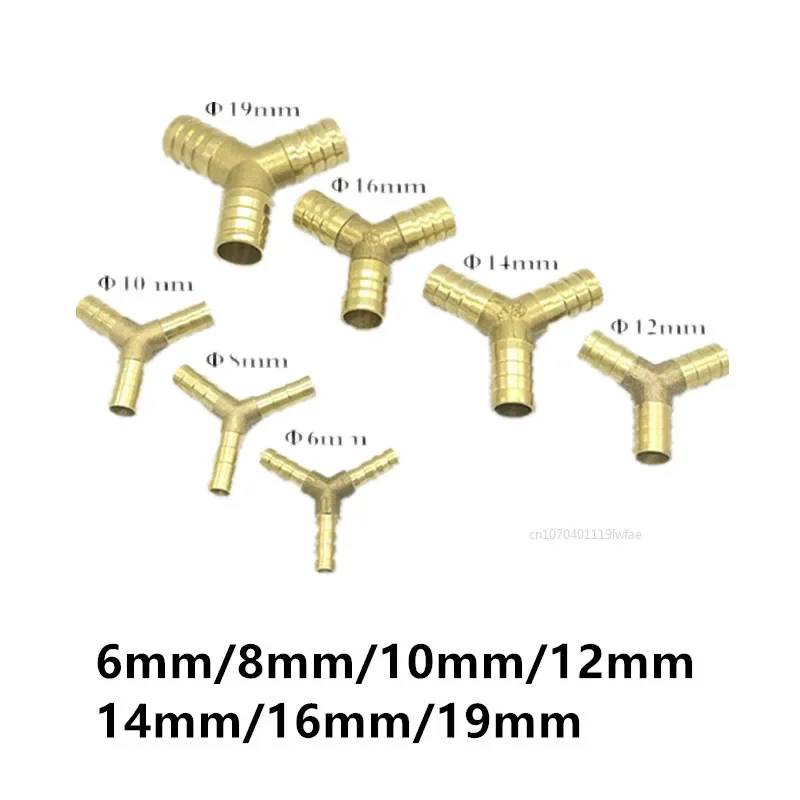 Латунный сварочный аппарат, фитинг для труб, штуцер для воды, газа, воздуха, T X Y L-образный шланг, Хвостовик с зазубринами, 6 8 10 12 14 16 19 мм, Штекерный соединитель, медный адаптер