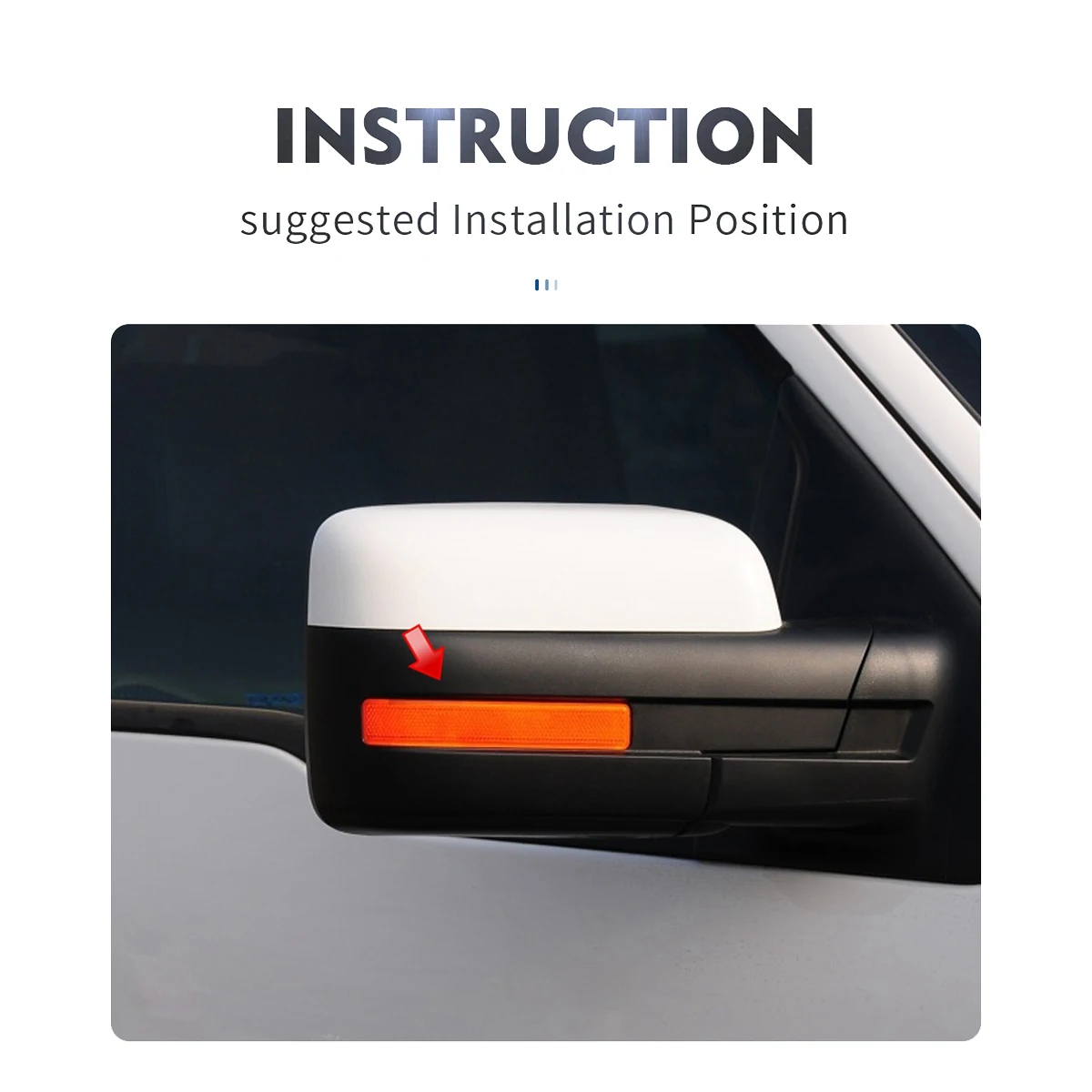 Автомобильный светодиодный динамический указатель поворота боковое зеркало