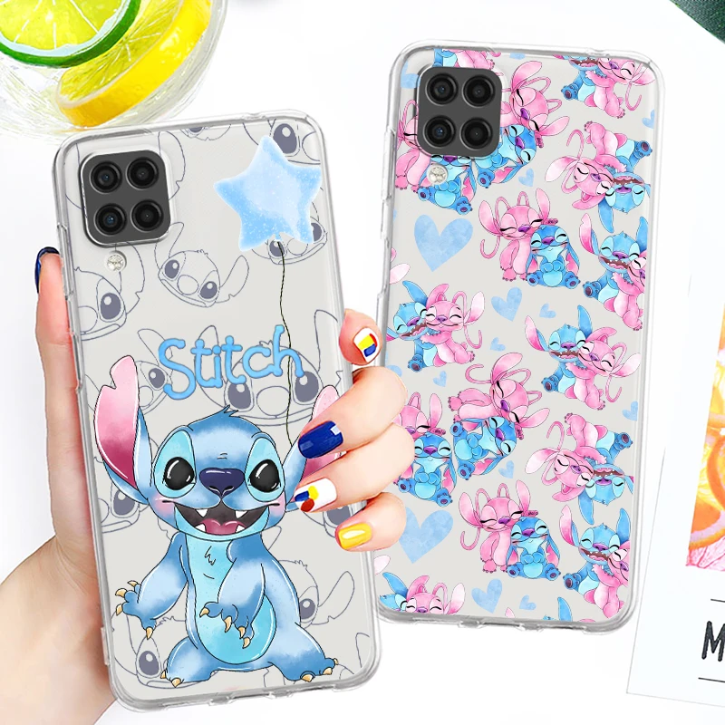 

Stitch Angel Cute For Samsung Galaxy A04 A04E A42 A12 A02S A91 A81 A71 A51 A41 A31 Silicone Transparent Phone Case Coque Capa