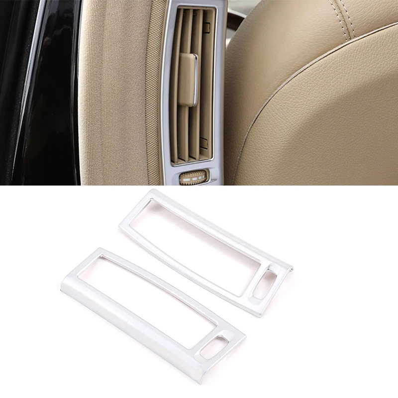 

For Mercedes Benz S Class W221 2008 2009 2010 2011 2012 ABS Chrome Interior B-pillar Air Vent Outlet Frame Protective Trim