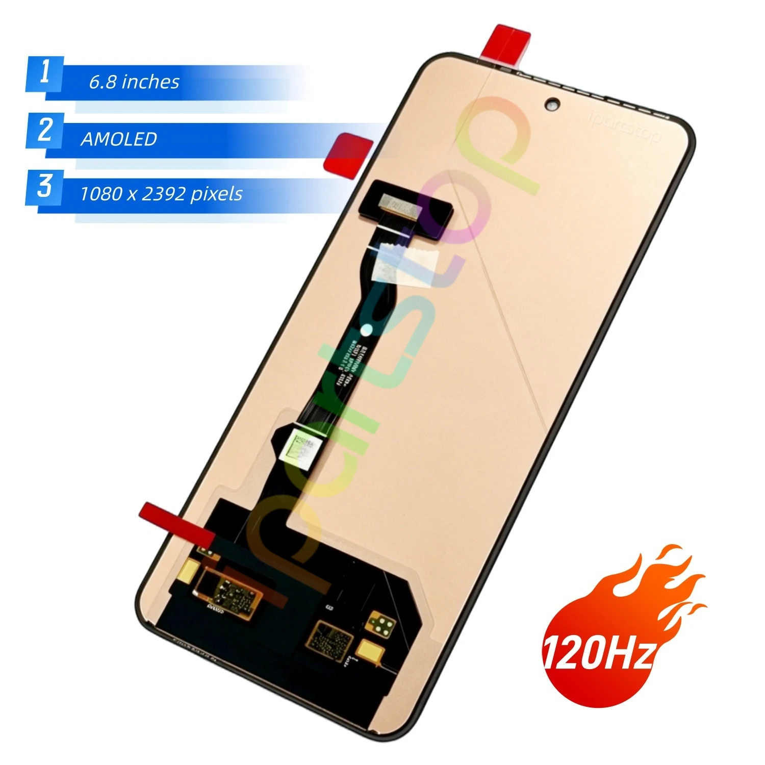 Фото Новый дисплей iParts для ZTE nubia Neo 3 GT 5G NEO3GT5G Z2465N, 120 Гц, AMOLED, сенсорный экран в сборе, OEM №2
