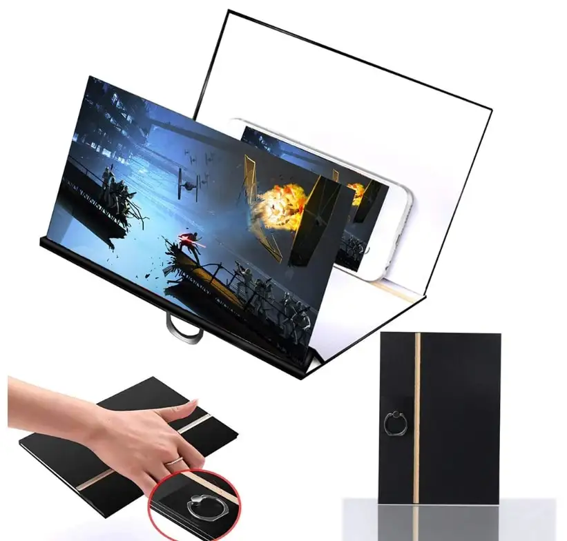 

Wooden phone magnifier