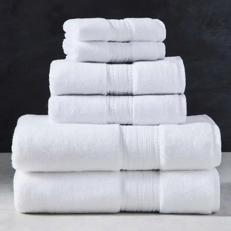 

Soft 6 Piece Solid Towel Set, Arctic White